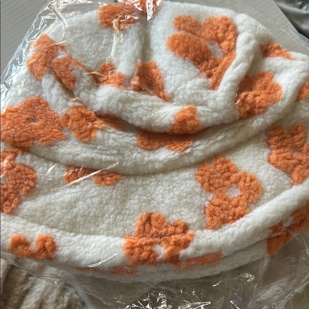 Floral Orange and White Women's Hat